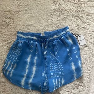 Blue tie dye shorts